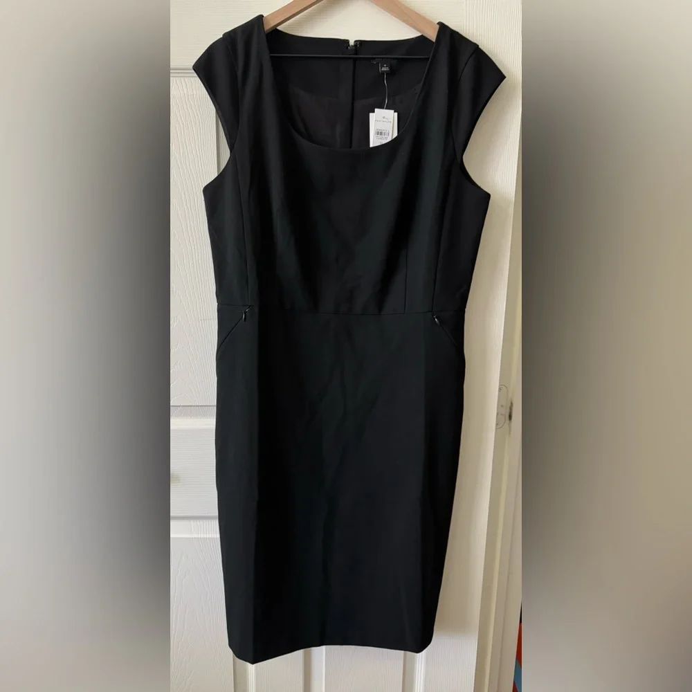 Ann Taylor Classic Black Midi Dress - Picture 1 of 4
